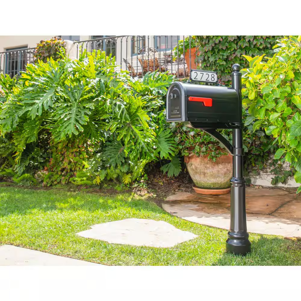 Architectural Mailboxes Manhattan Address Plaque Black Modern House Sign 3460B10