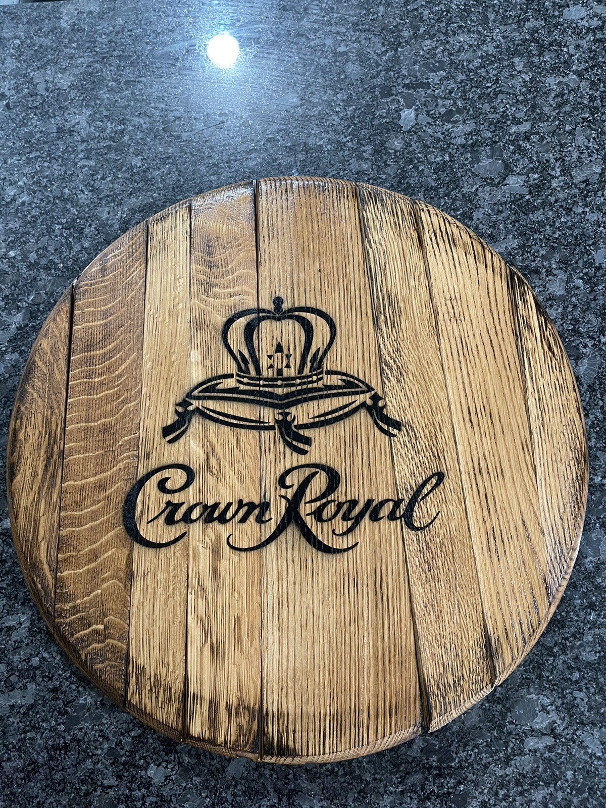 Bar Decor (Crown Royal) Authentic Kentucky Bourbon Whiskey Barrel Lid