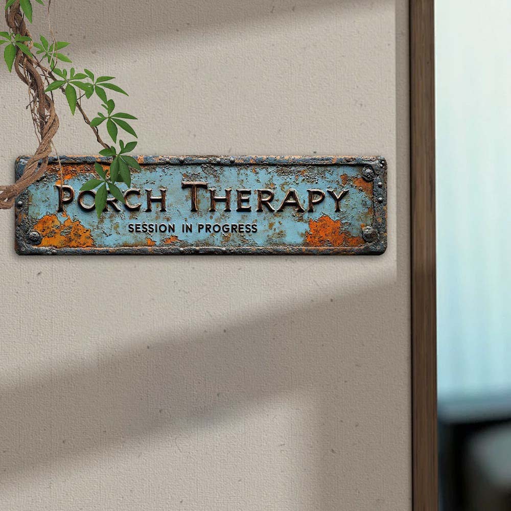 Rustic Vintage Metal Porch Wisdom Sign Waterproof Wall Decor fits Porch Entrance