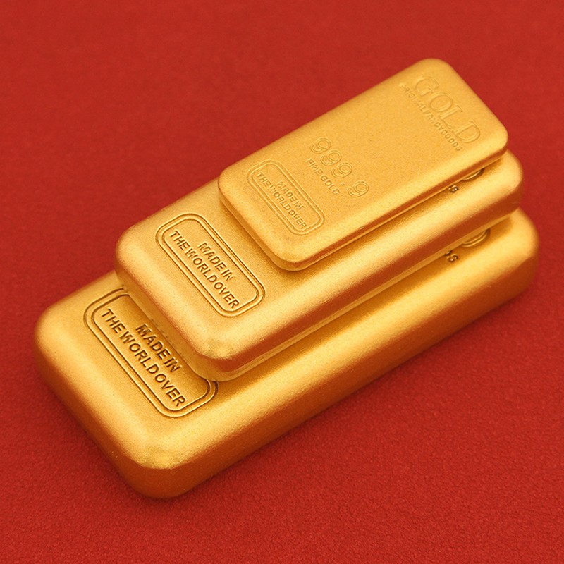 1Pcs Fake Gold Bar Simulated Golden Brick Movie Prop Novelty Gift Home Decor