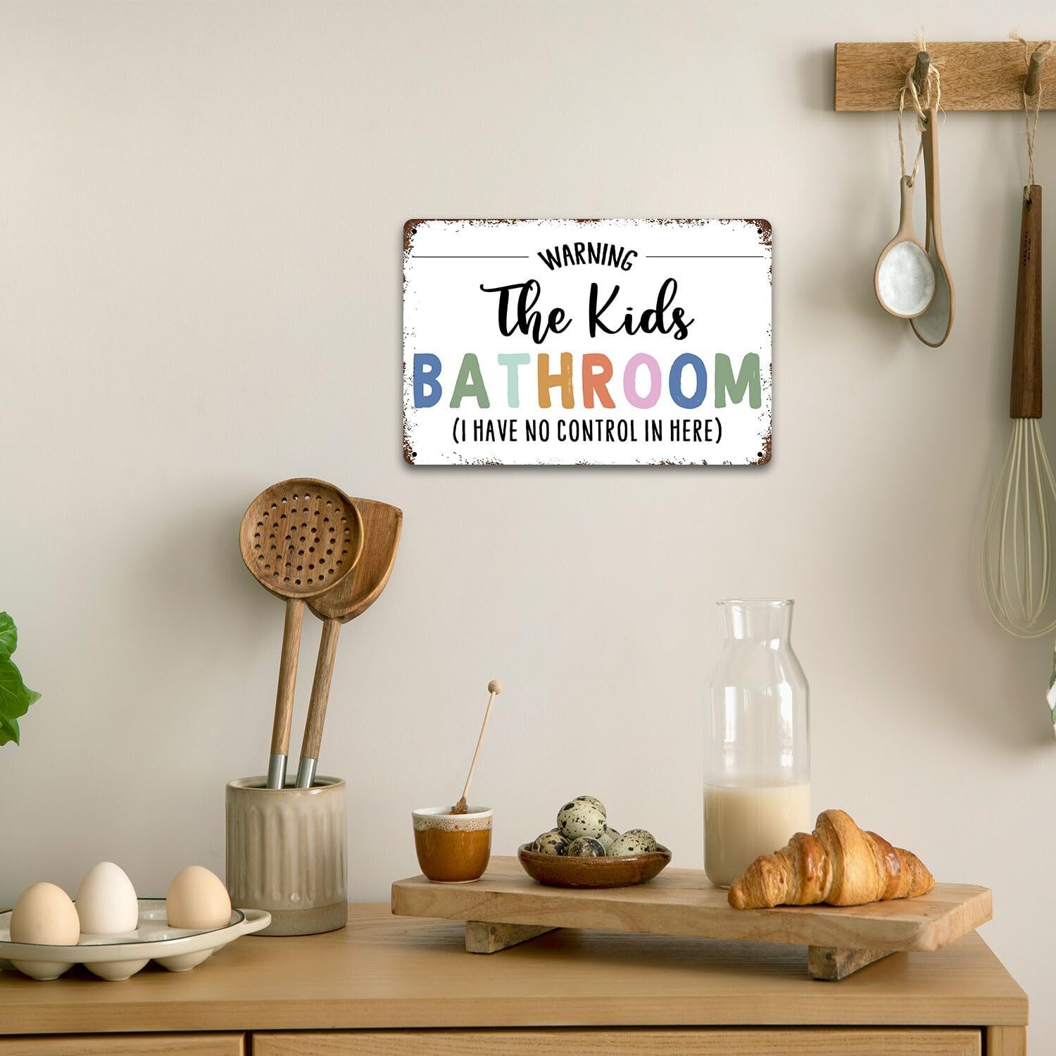 Kids Bathroom Metal Signs,Funny Bathroom Tin Sign,Kids Bathroom Decoration, Kids