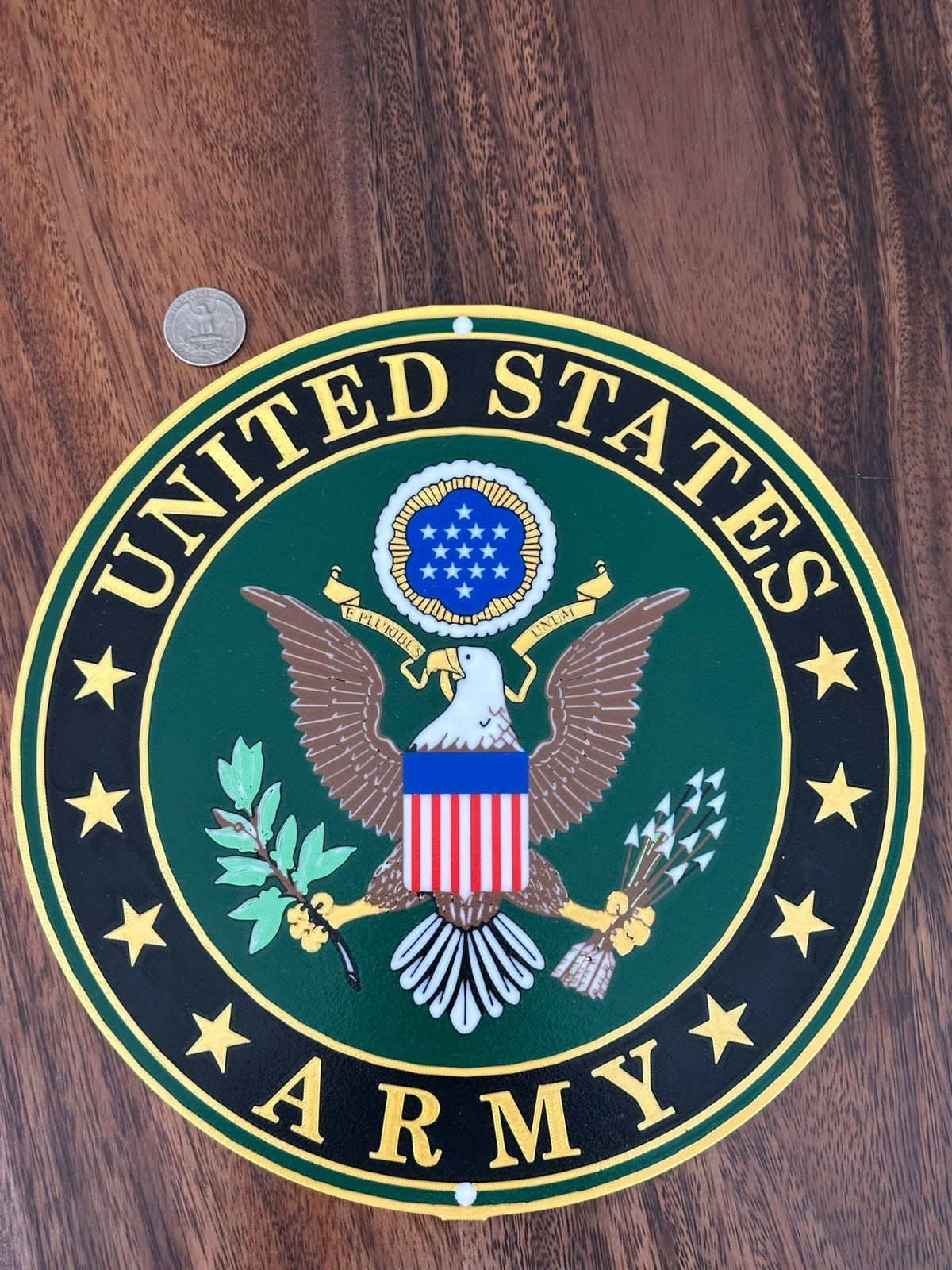United States Army Emblem Plaque – 10 inches – Ready to Hang