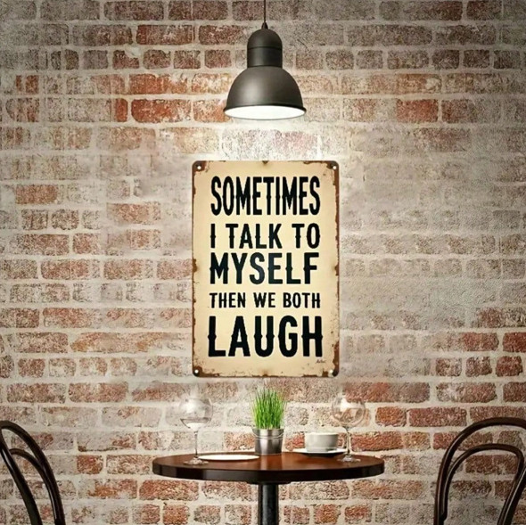 Funny Sarcastic Quote Metal Tin Sign, Vintage Style Home Bar Man Cave Decor