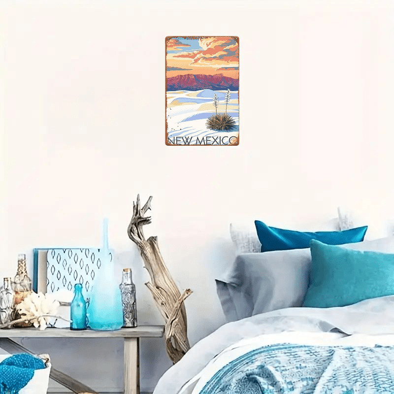 Vintage New Mexico Landscape Retro Metal Sign Southwest Travel Home Decoration