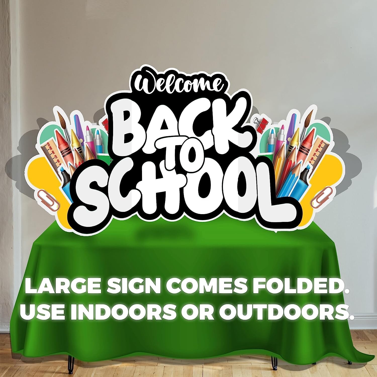 STEM Welcome Back To School Yard Sign with Stakes, 11 Lawn Signs, Waterproof