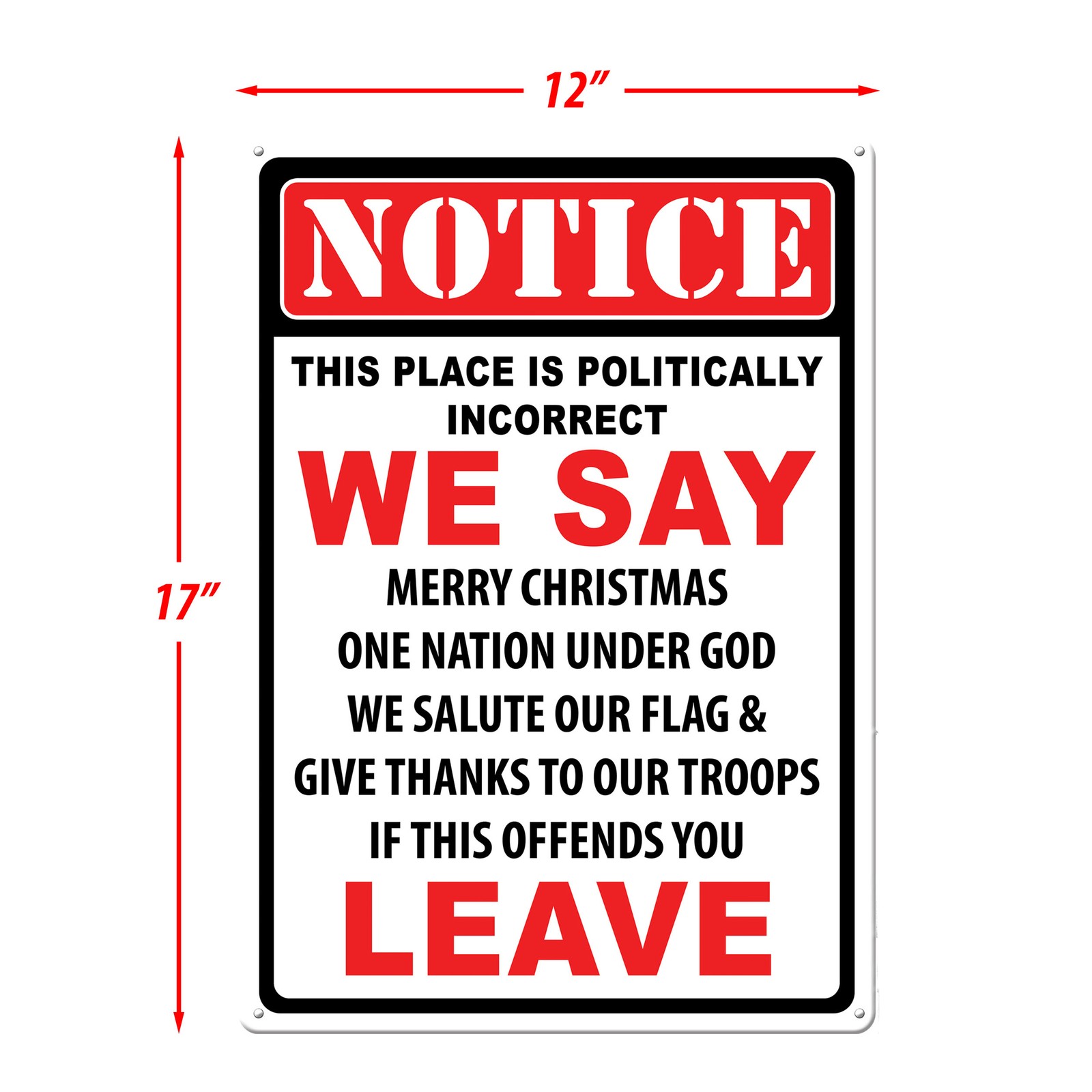 Rivers Edge Products Tin Sign, 17″ x 12″ Weatherproof Metal Wall Art,