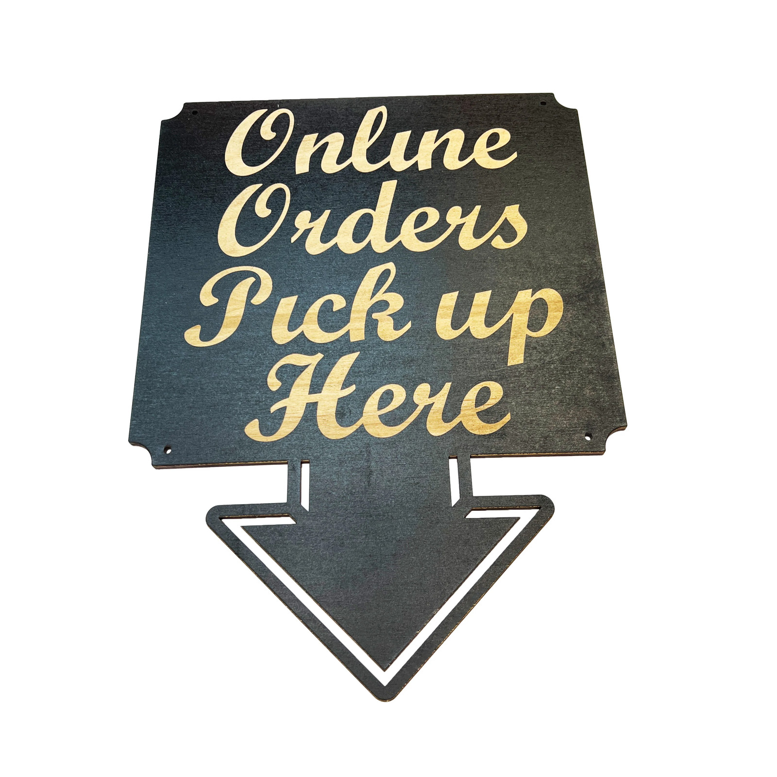 BLACK Online Orders Pick up Here 13×17 Sign