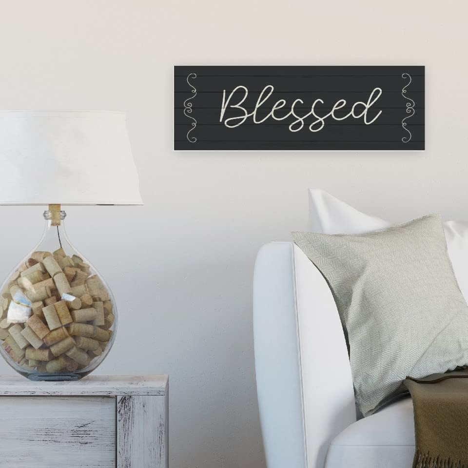 Blessed Rustic Plank Farmhouse Style Wood Wall Decor Sign