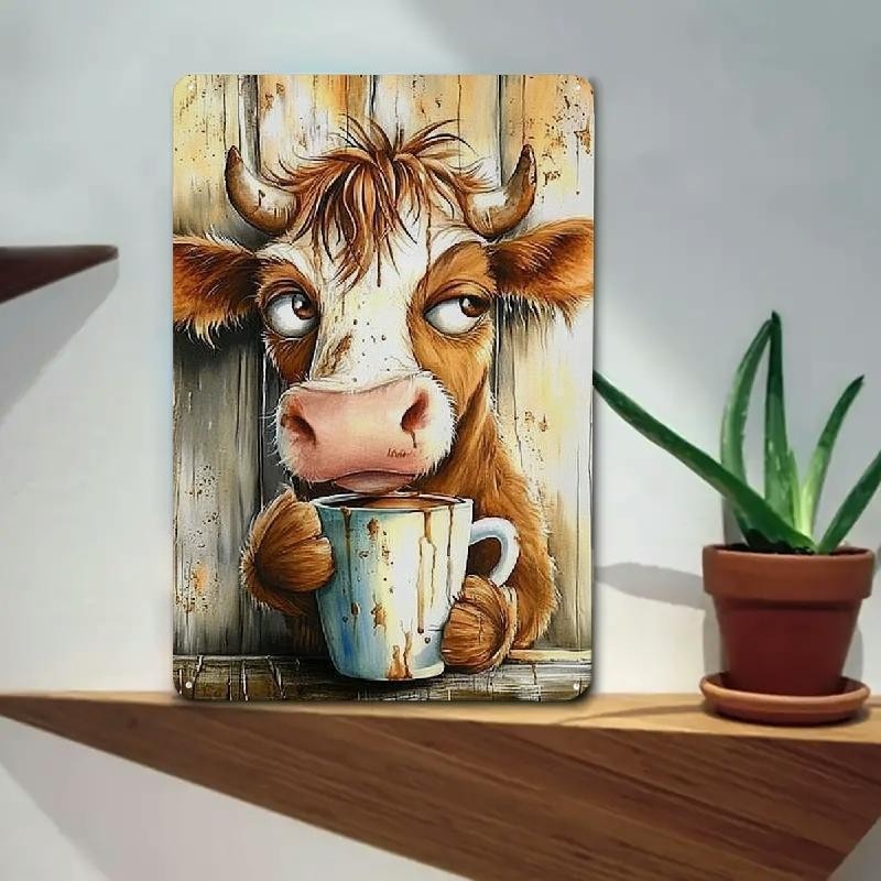 Vintage Metal Sign Unbranded Animal Themed Hanging Aluminum Sign Farmhouse