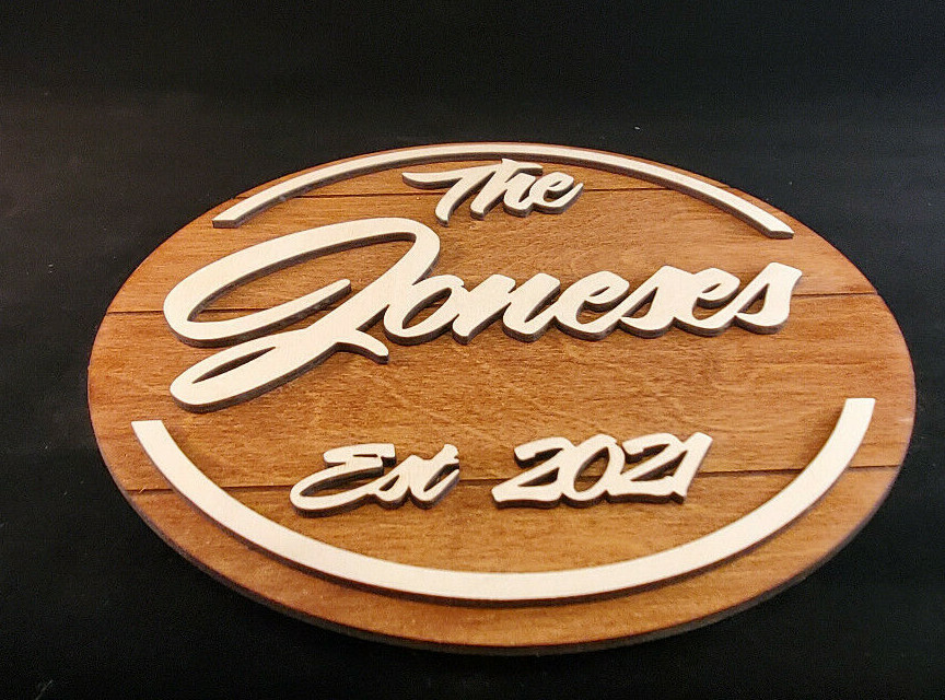 Beautiful Family Name Sign. Perfect for gifts, Home Decor.
