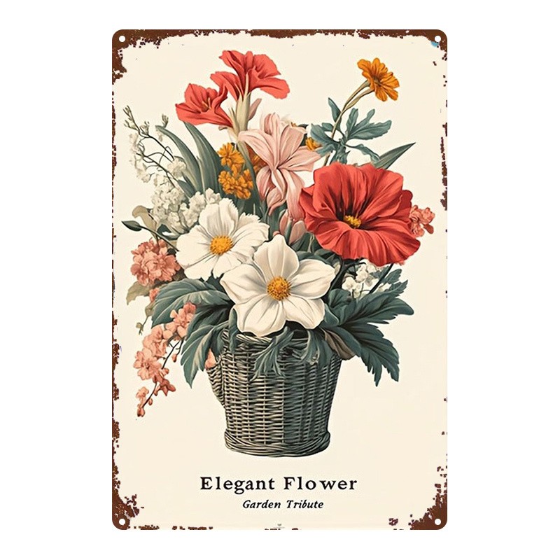 Cream Plaque thin black classic serif font flower shop entry hallway wall zones