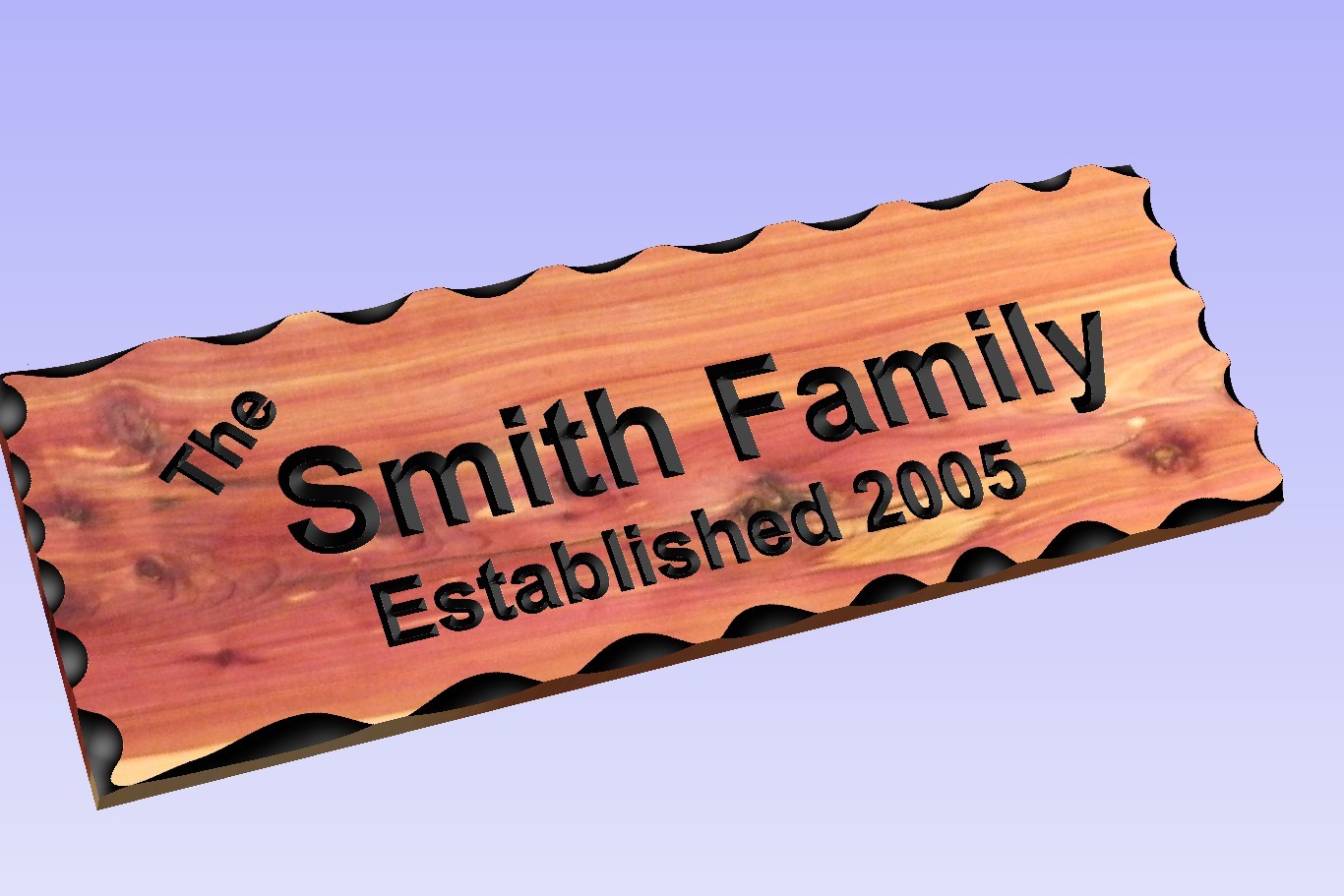 Personalized Custom Carved Cedar Wood Sign – Last Name Rustic Plaque Home Decor