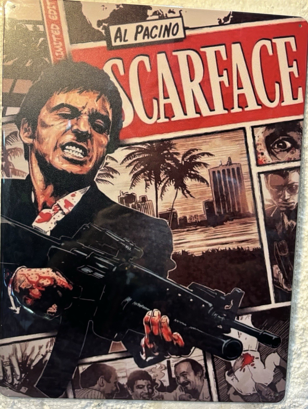 Scarface Tin Sign 12×16 Al Pacino Movie Tony Montana Gangster Cocaine New #74