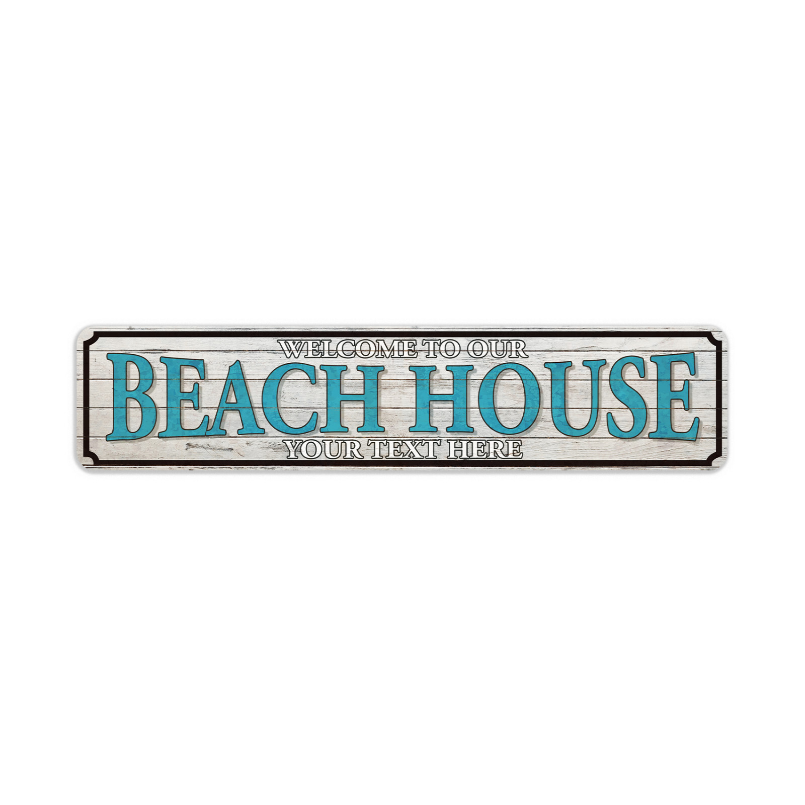 Personalized Welcome To Our Beach House Sign Ocean Surf Cabin Sea 104182002089