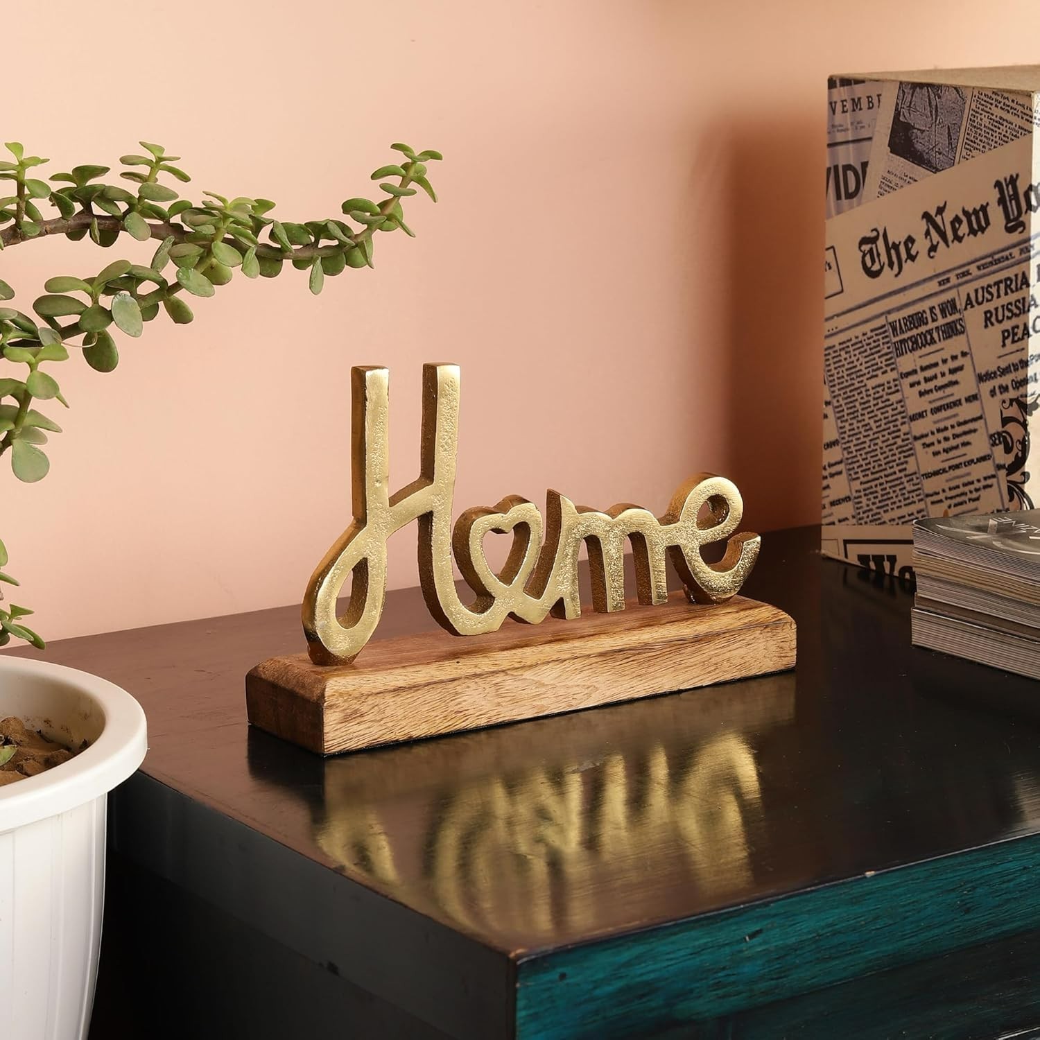 Home Sign Decor | Decorative Items For Home Living Room | Metal Word Sign with W