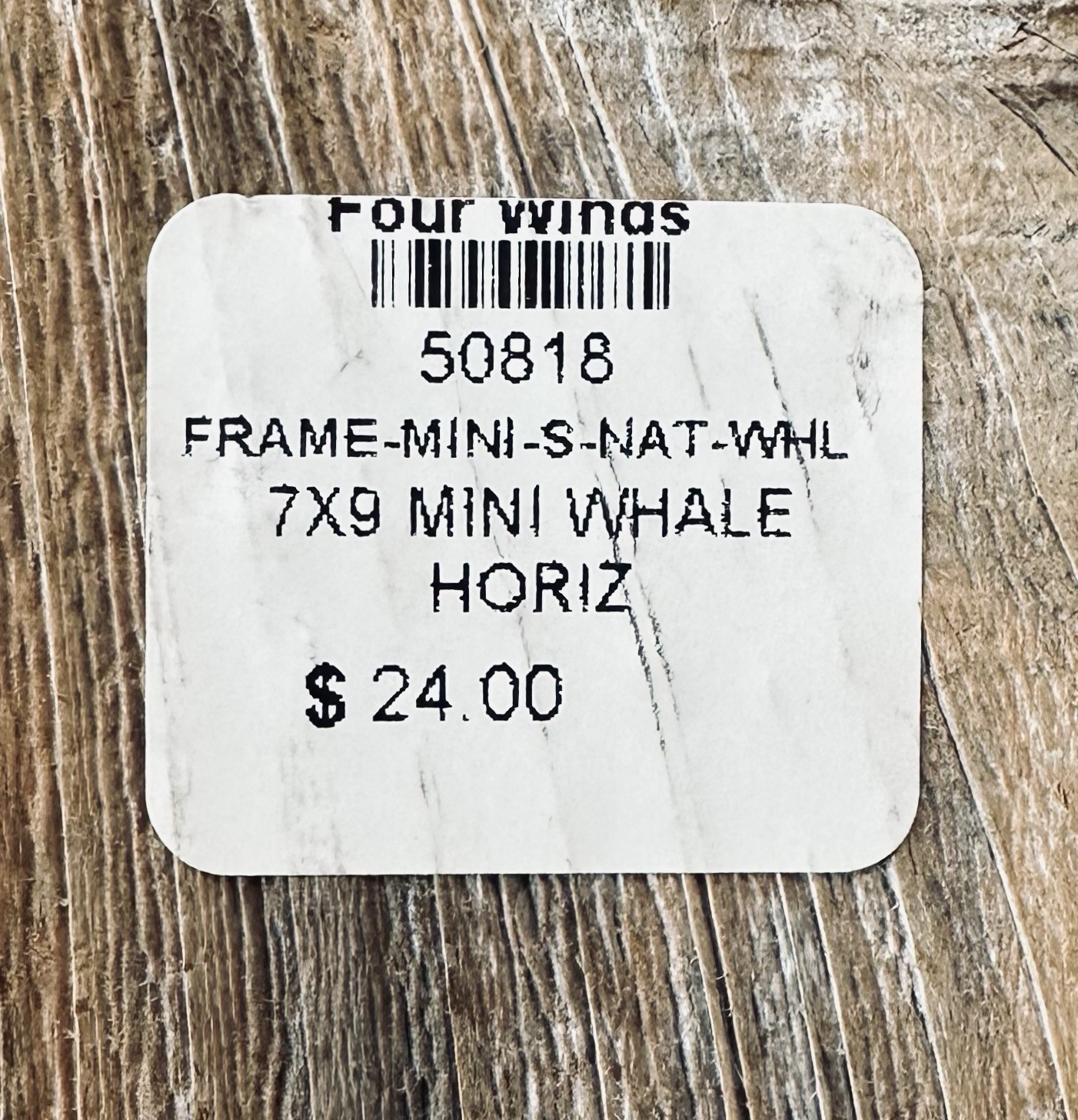 FOUR WINDS GIFTS Whale Board Frame NANTUCKET SHOP Coast Beach Decor RUSTIC WOOD
