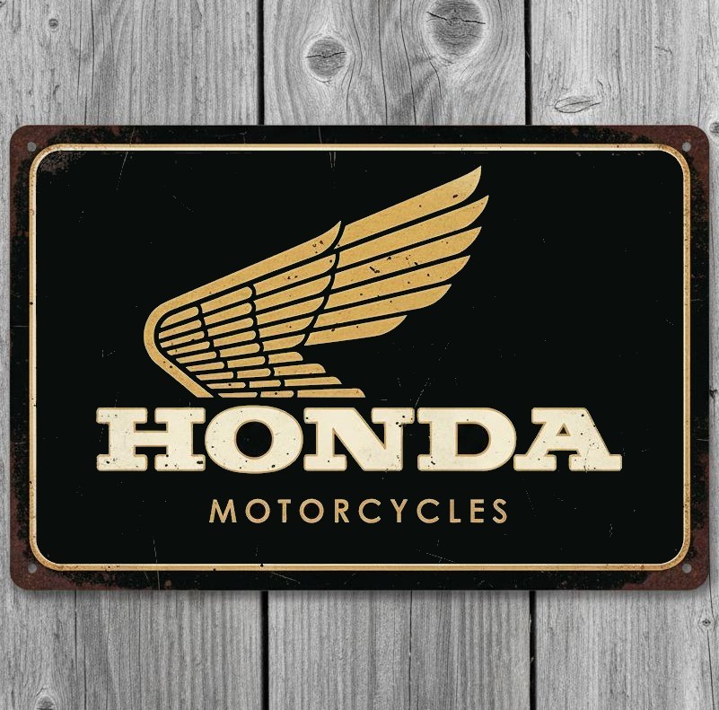 Honda Motorcycles 8 x 12 Vintage Novelty Metal Sign Made In USA New!