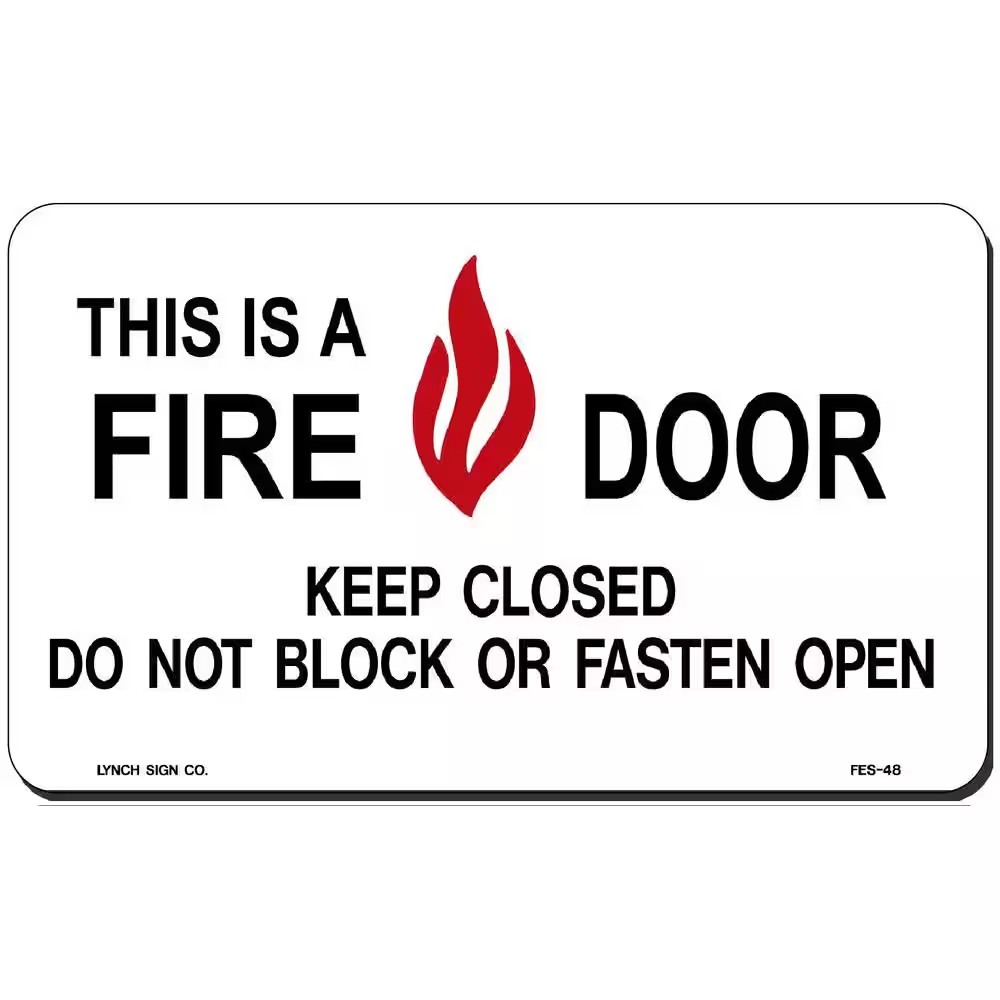 5 In. X 3 In. This Is a Fire Door Sign Printed on More Durable, Thicker, Longer
