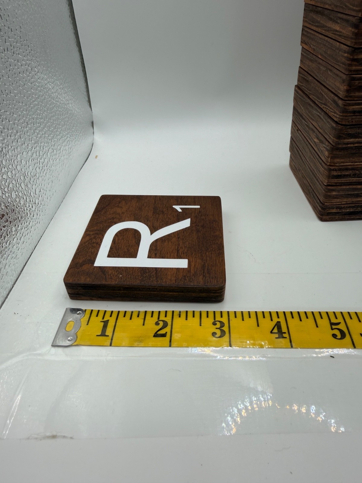 Scrabble Tiles Jumbo SET OF 18 Letters Brown Wood Wall Art Assorted letters