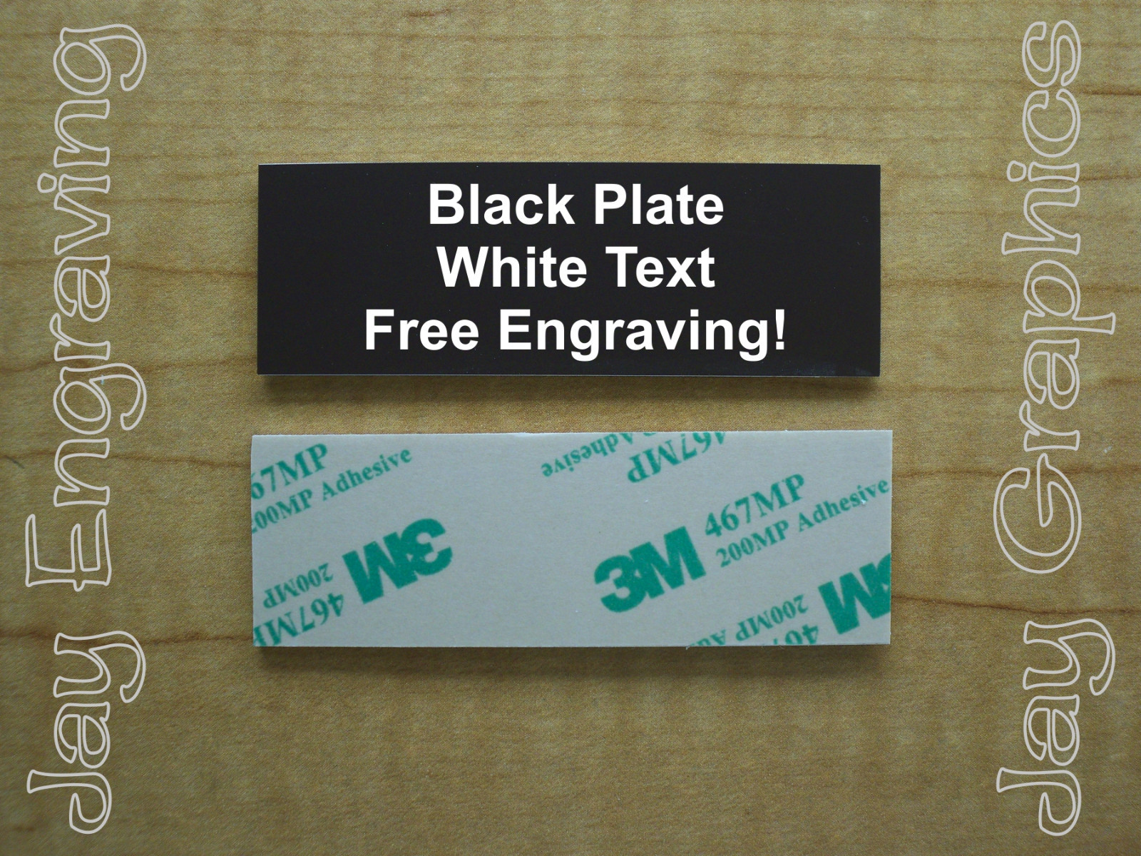 Custom Engraved 1×3 Plate  Adhesive-Backed Personalized Customized Sign Plaque