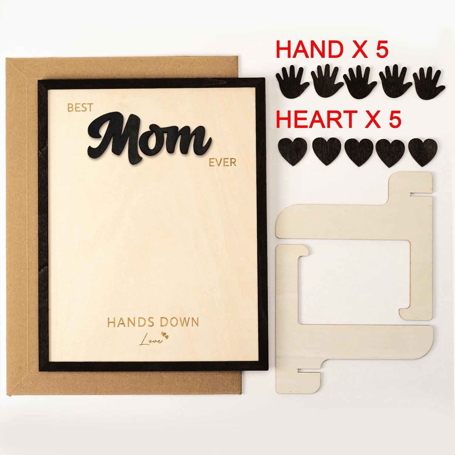 Mothers Day Gift DIY Handprint Frame, Best Mom Ever Gifts from Kids, Daughter…