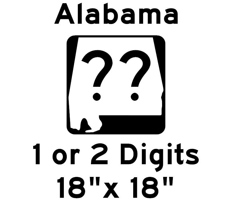 (Listing 3 of 4) ANY CUSTOM STATE ROUTE SIGN 18″x18″ HIP Reflective Aluminum