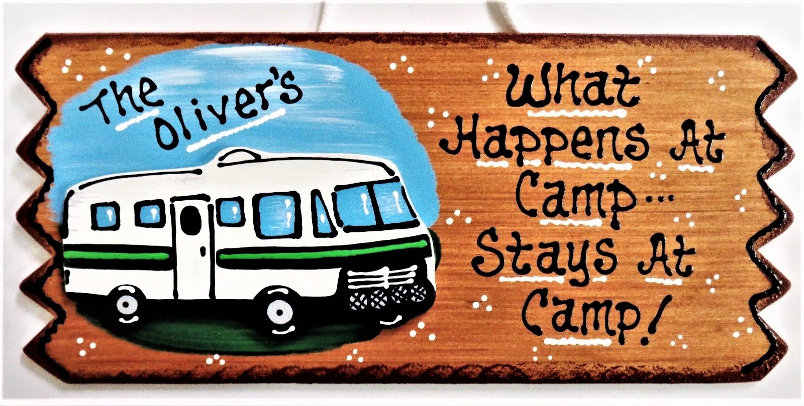 Personalized RV Motorhome CAMPER Name SIGN Camp Camping Campsite Trailer Plaque