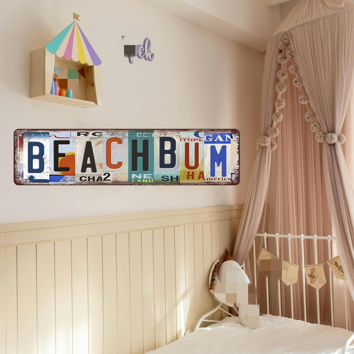 Vintage Beach Bum Metal Tin Signs Beach Room Decor Surfboard Wall Decor Surf