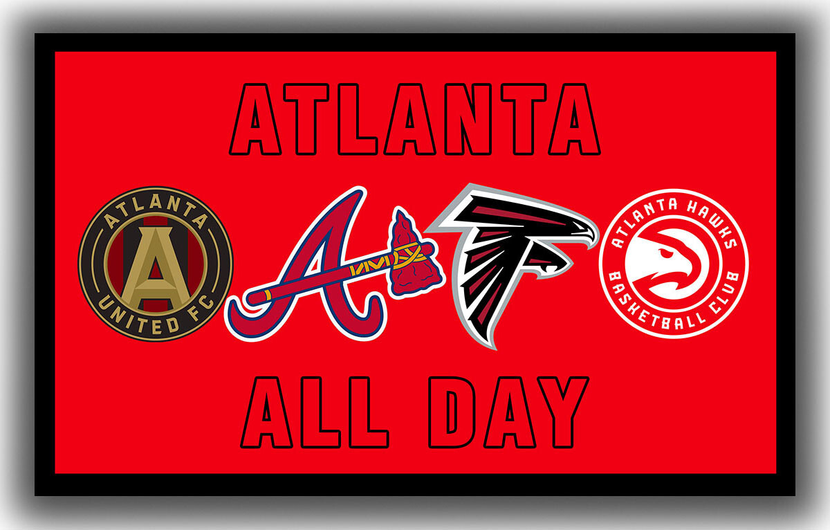 ATLANTA All Day Sport Souvenirs Flag 90x150cm3x5ft Home Décor Best Banner