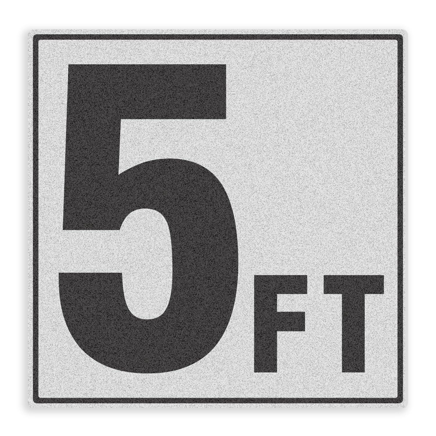 5FT Pool Depth Markers – 1 Pack 6×6 IN Vinyl Pool Stickers – Adhesive Swimmin…
