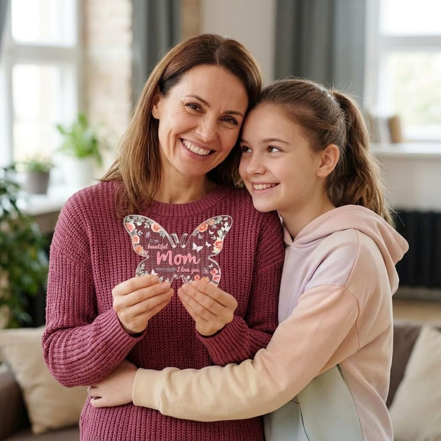 Birthday Gifts for Mom Acrylic Butterfly Plaque – Mothers Day Gifts from Daughte