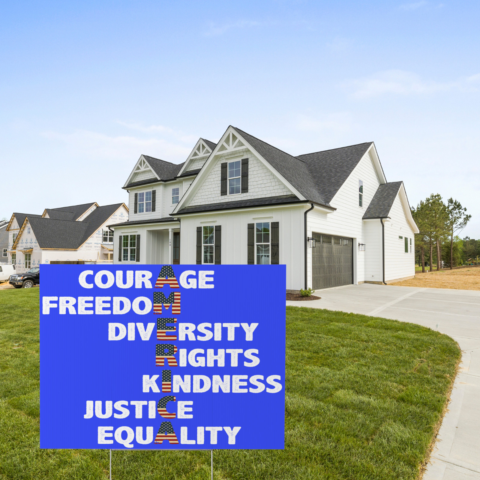 Courage Freedom Diversity Rights Kindness Justice Equality, Pro America Values