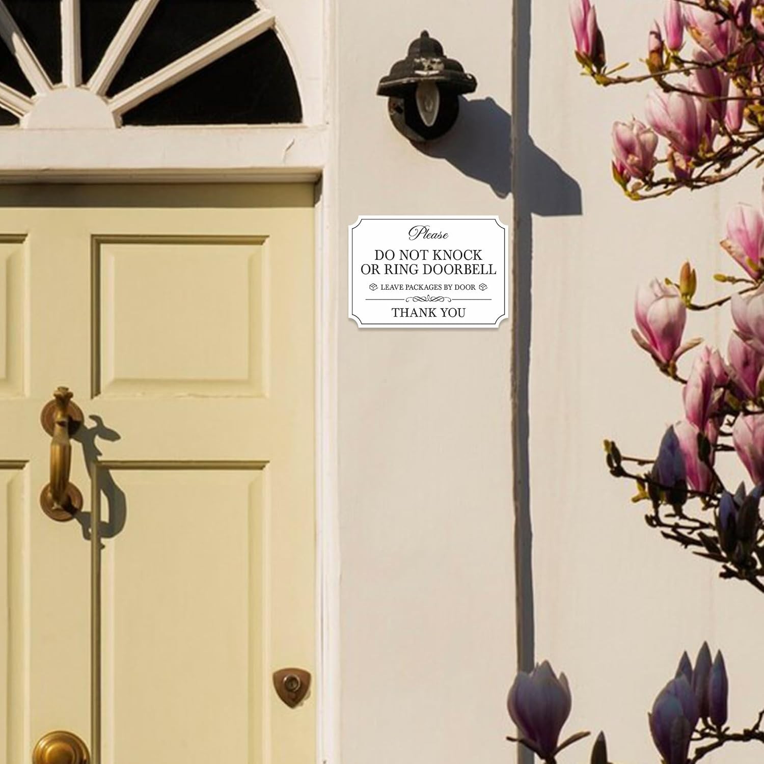 Elegant Waterproof Do Not Knock Sign – Clear Private Message for Entrances