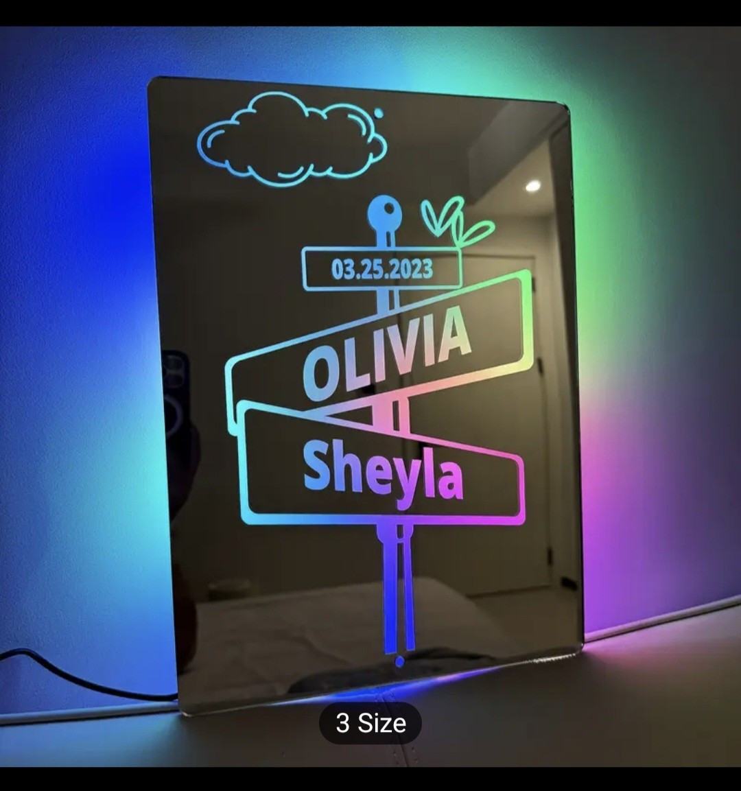 Personalized Custom Couple Name, USB Plug In, Remote Control