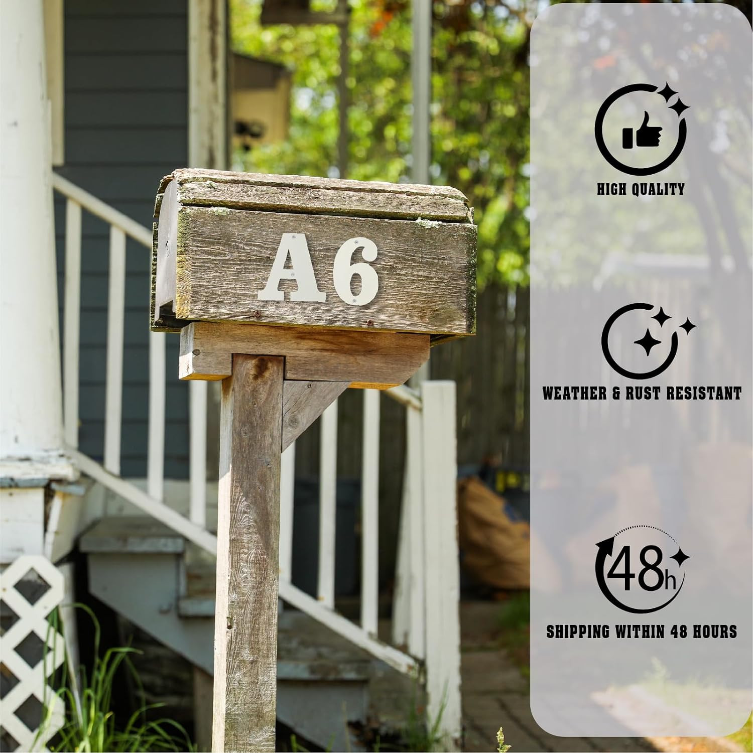 3″ 4″ 5″ 6″ 8″10″ 12″ House Numbers and Metal Letters for Outdoor Signs – Coated
