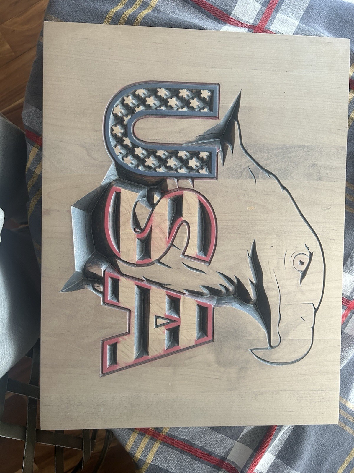 Handpainted America Plaque