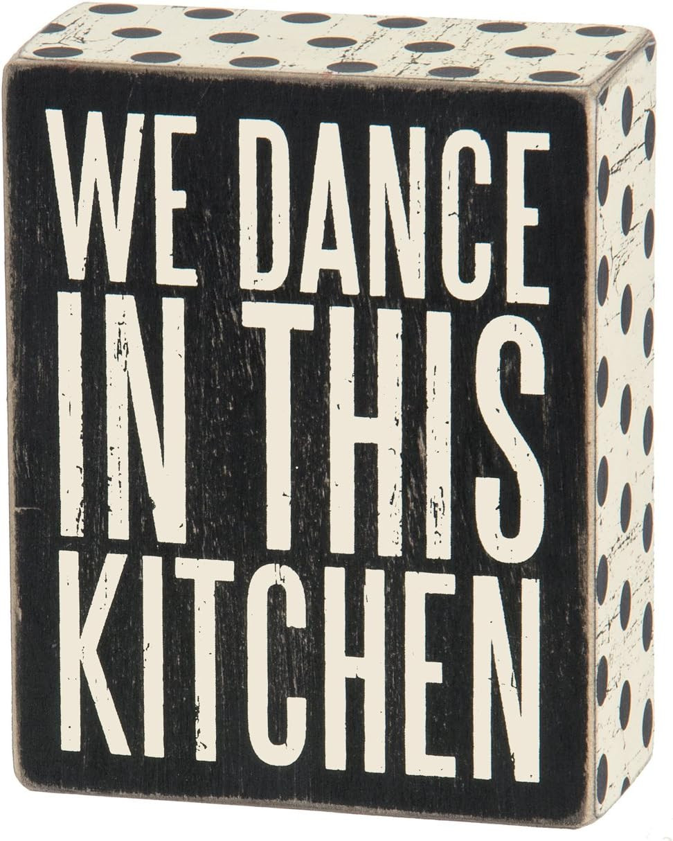 25192 Polka Dot Trimmed Box Sign, 4″ X 5″, in This Kitchen