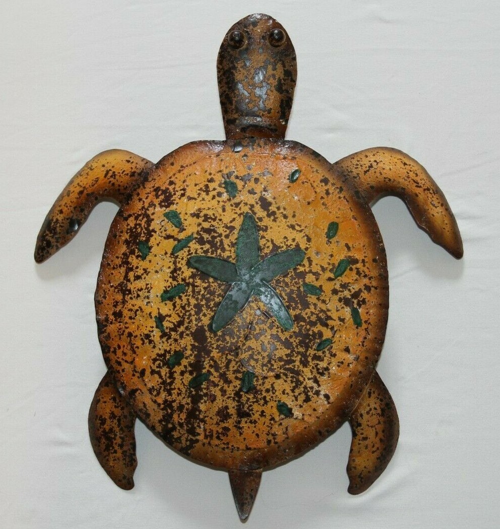 Lucky Sea Turtle Gift Ideas Boho Rustic Sea Turtles Wall Hanging Decor 13 in