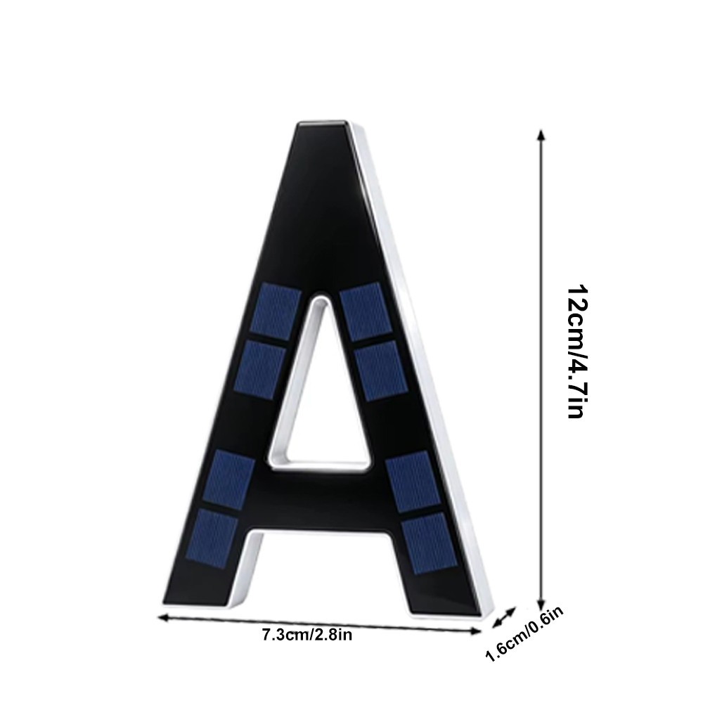 Solar Lighted House Numbers Auto ON/OFF For Outside Beach House Commercial Store