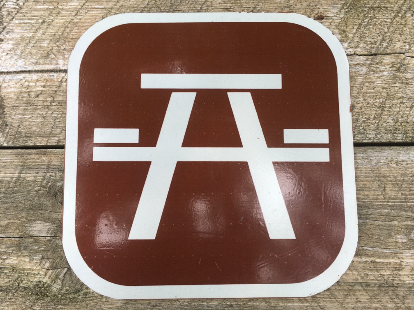 Picnic Table Area/Park/Camping Square Plastic Sign 12” x 12” 🏕️