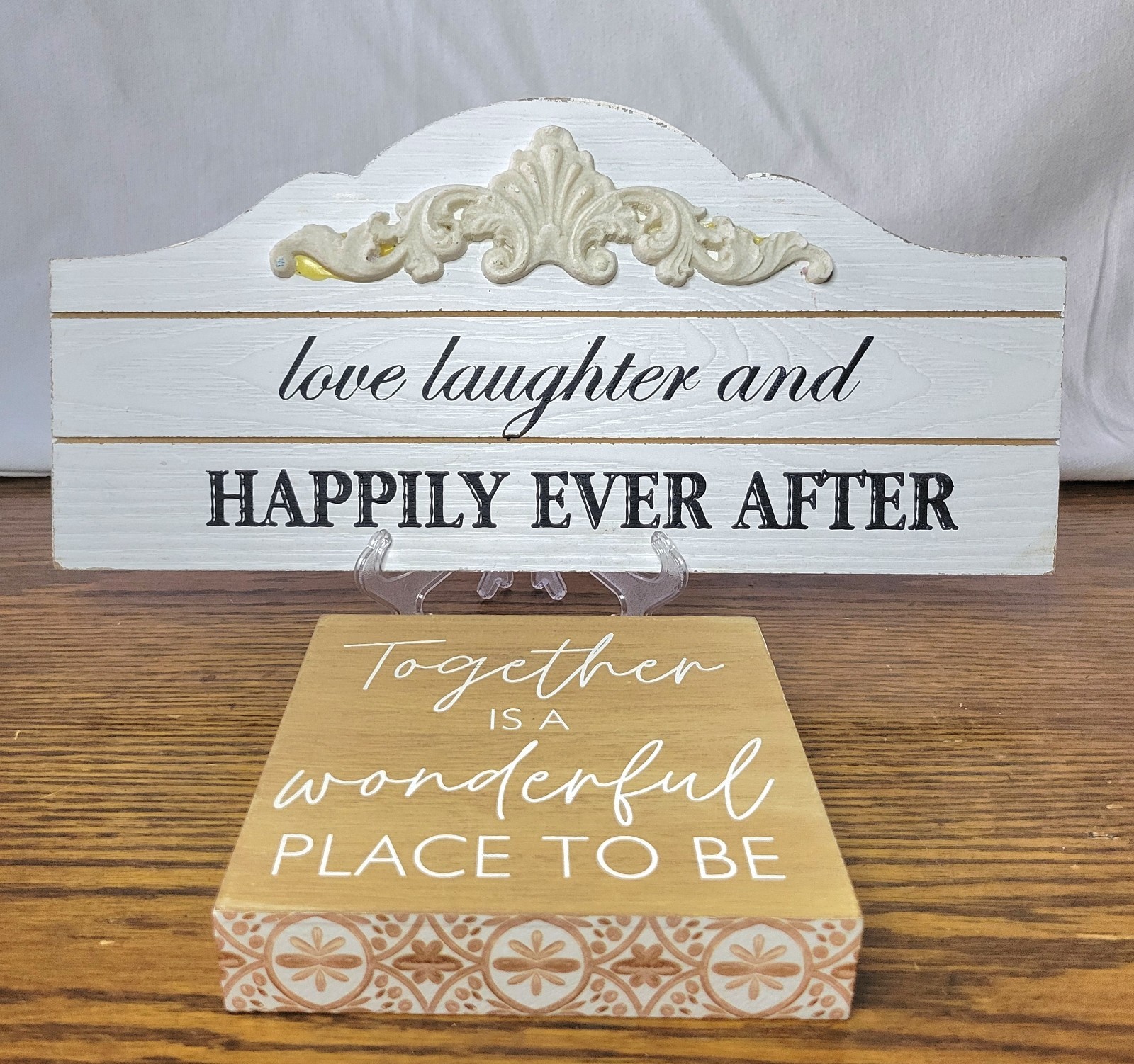 Set of Wooden Love Sign Decor