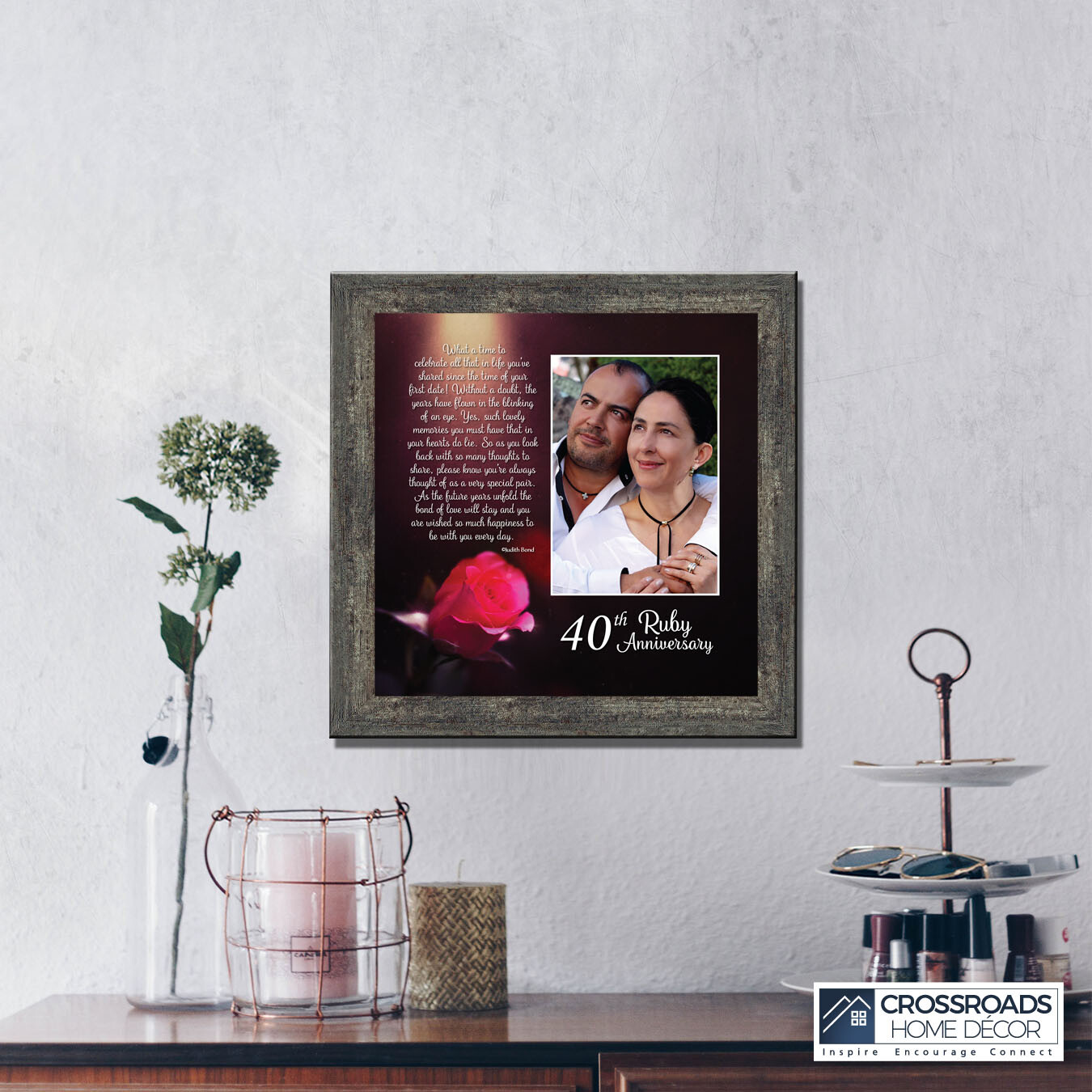40th Anniversary Gifts for Parents, Ruby 40th Anniversary Decorations for Party