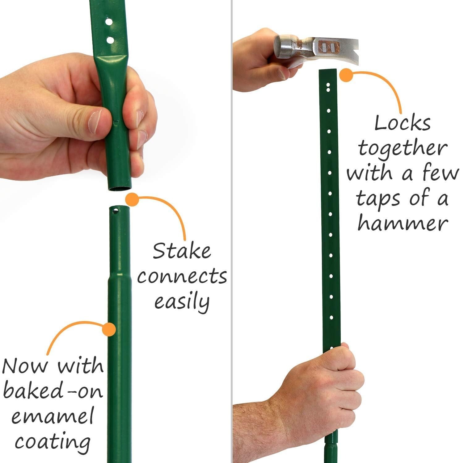 Long-Lasting 12 x 10 Aluminum Yard Sign with Bend-Proof Stake – Green & White