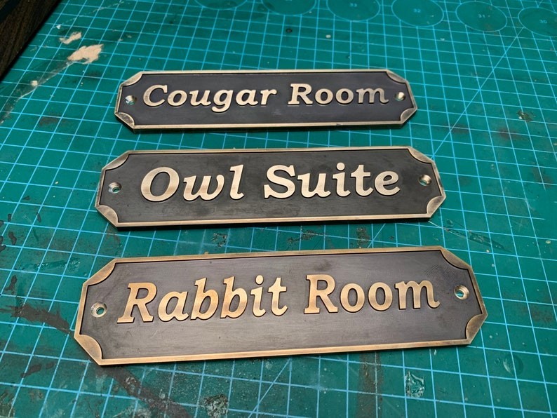 Custom Cast Brass door signs & plaques – Custom language plaques – Custom size
