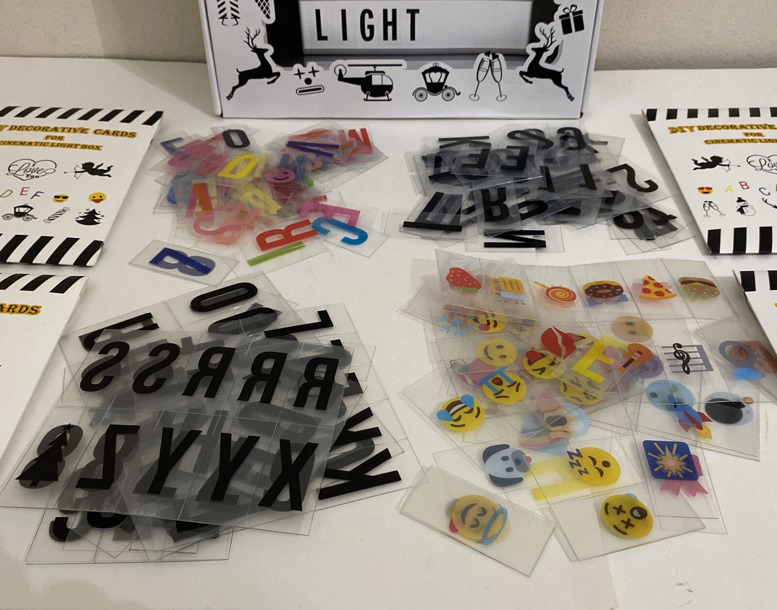 Cinema Light Box Changing Lighted Up 255 Black & Colored Letters Numbers Symbols