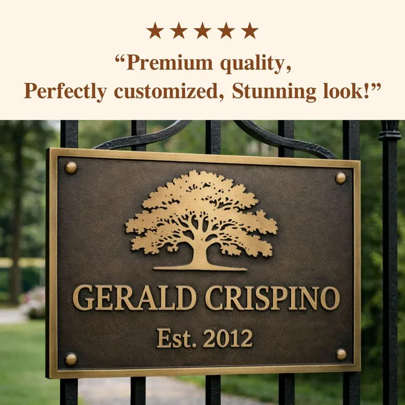 Personalized Bronze Plaque | Durable Outdoor, Business & Property Signage