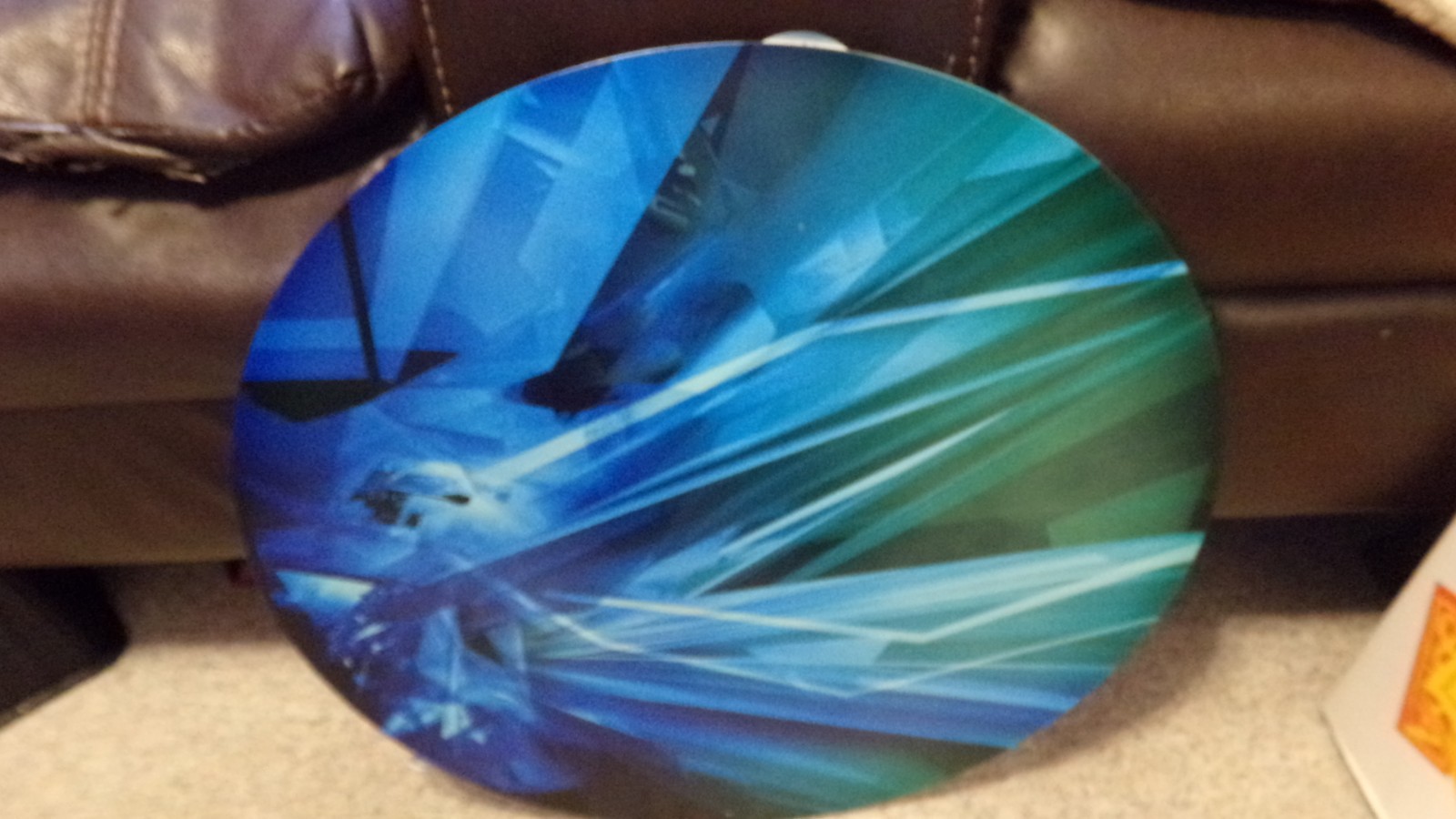 Ex Large Blue Ice Abstract Outside Metal Sign 23″ Very Heavy Free Shipping New