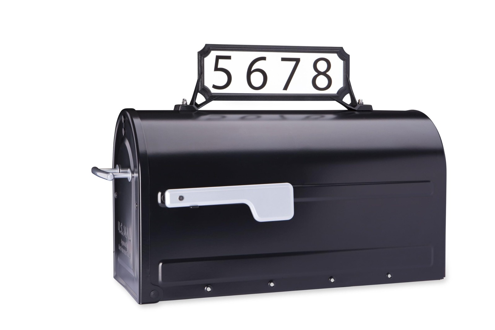 Address Plaque 12.68″ W x 4″ H Black – Customizable with Reflective Panels