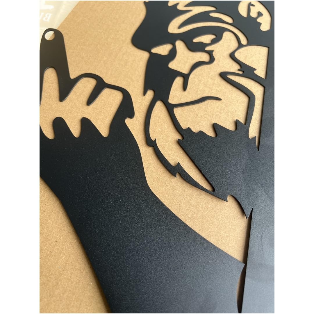 Large Middle Finger Bigfoot Peaking-a-Boo Animal Metal Sign Wall Art Ornament…