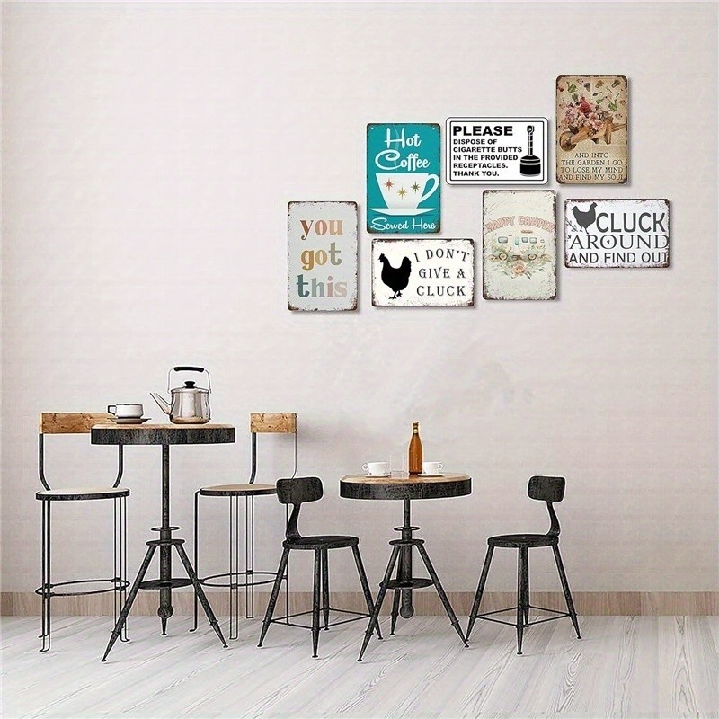 8×12 Inch Vintage Metal Sign with Weight Loss Challenge and Inspirational Quotes